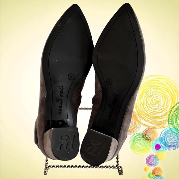 Paul Green Gray Suede Boots - Picture 8 of 9